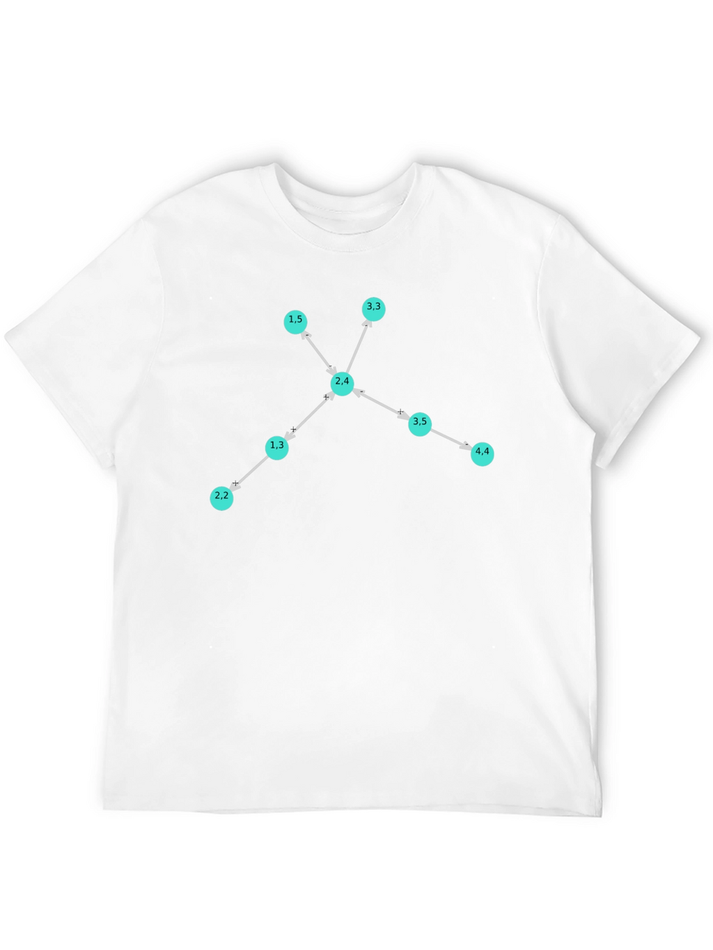 Black T-Shirt with Graphic Network Design