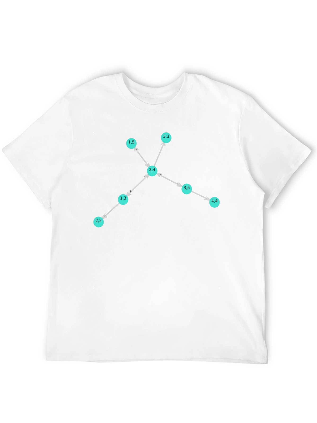 Black T-Shirt with Graphic Network Design