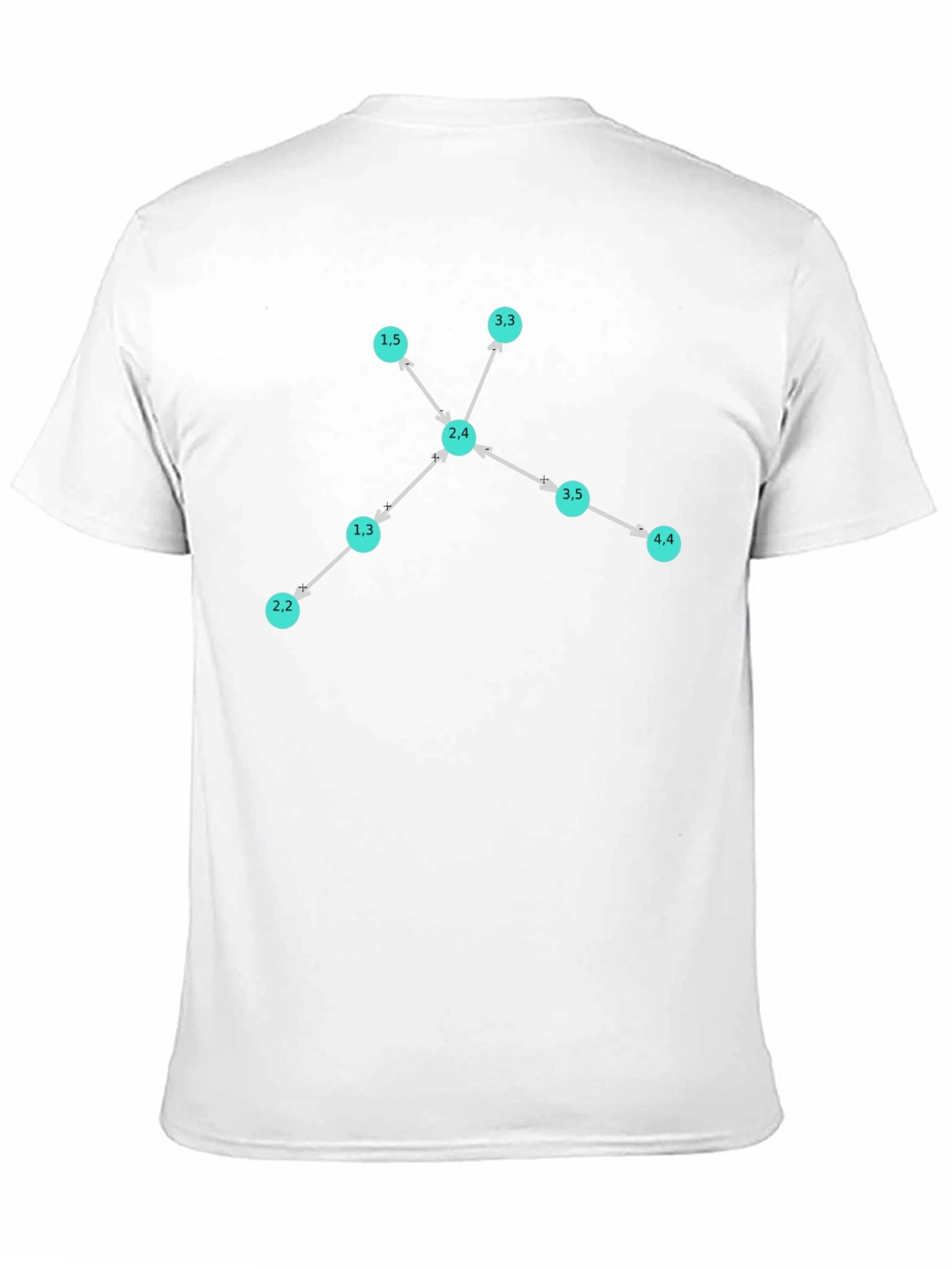 Black T-Shirt with Graphic Network Design