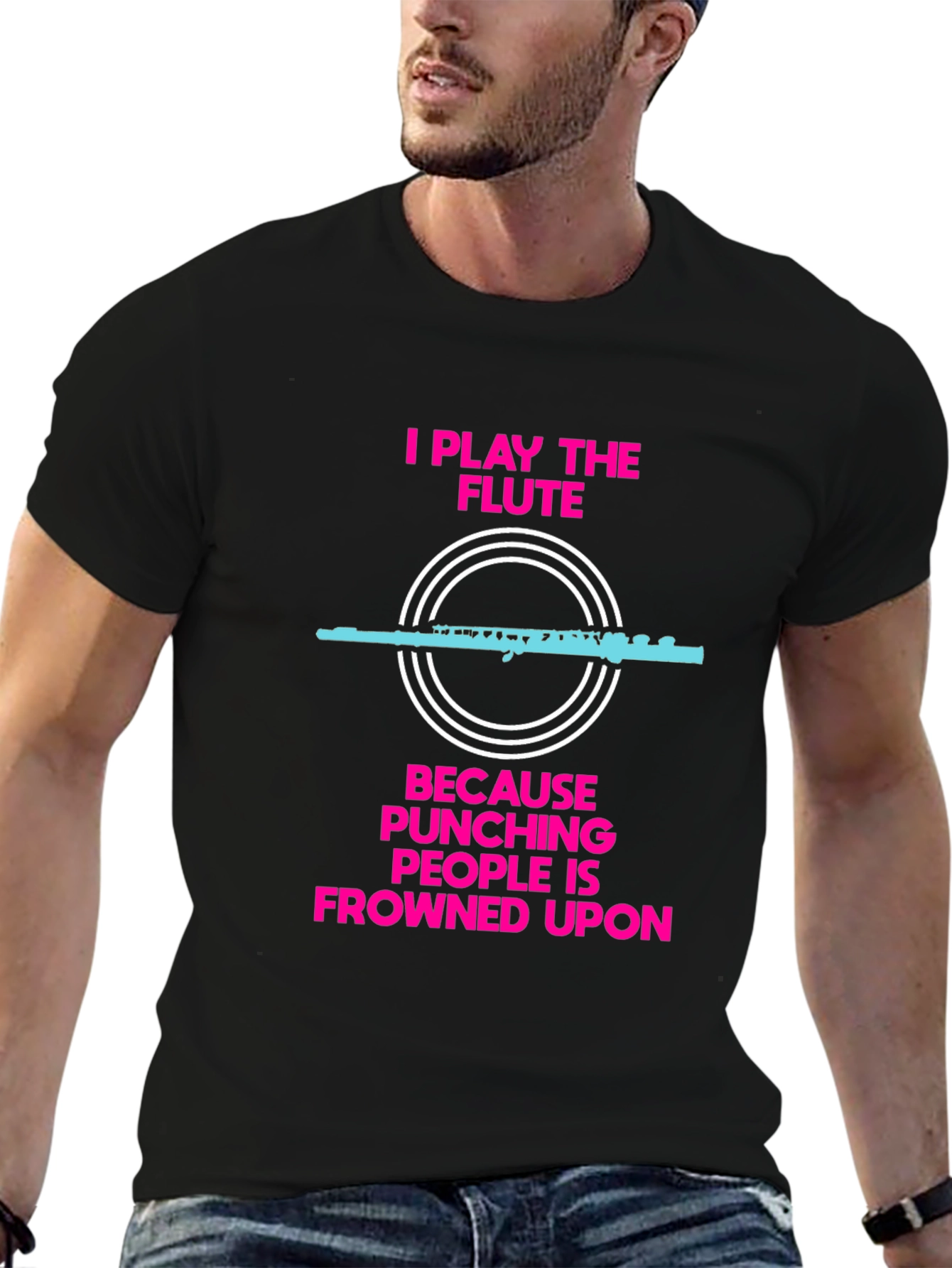 I Play the Flute Graphic Tee