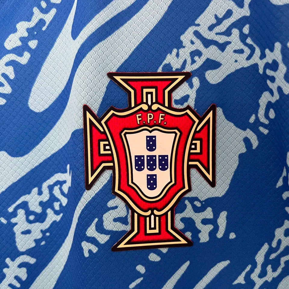 2024/25 Portugal Blue GK Fans Soccer Jersey Detail 1