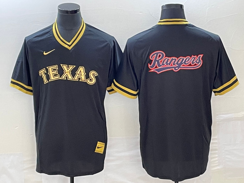 Men's Texas Rangers Black Replica Team Jerseys
