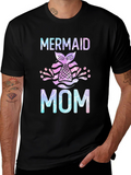 Mermaid Mom T-Shirt - Stylish Graphic Tee