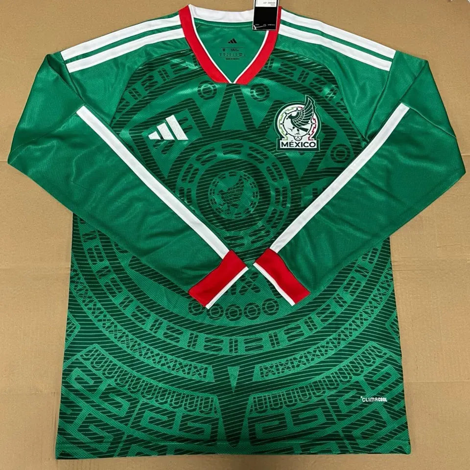 2026/27 Mexico Home Green Fans Long Sleeve Soccer Jersey Front