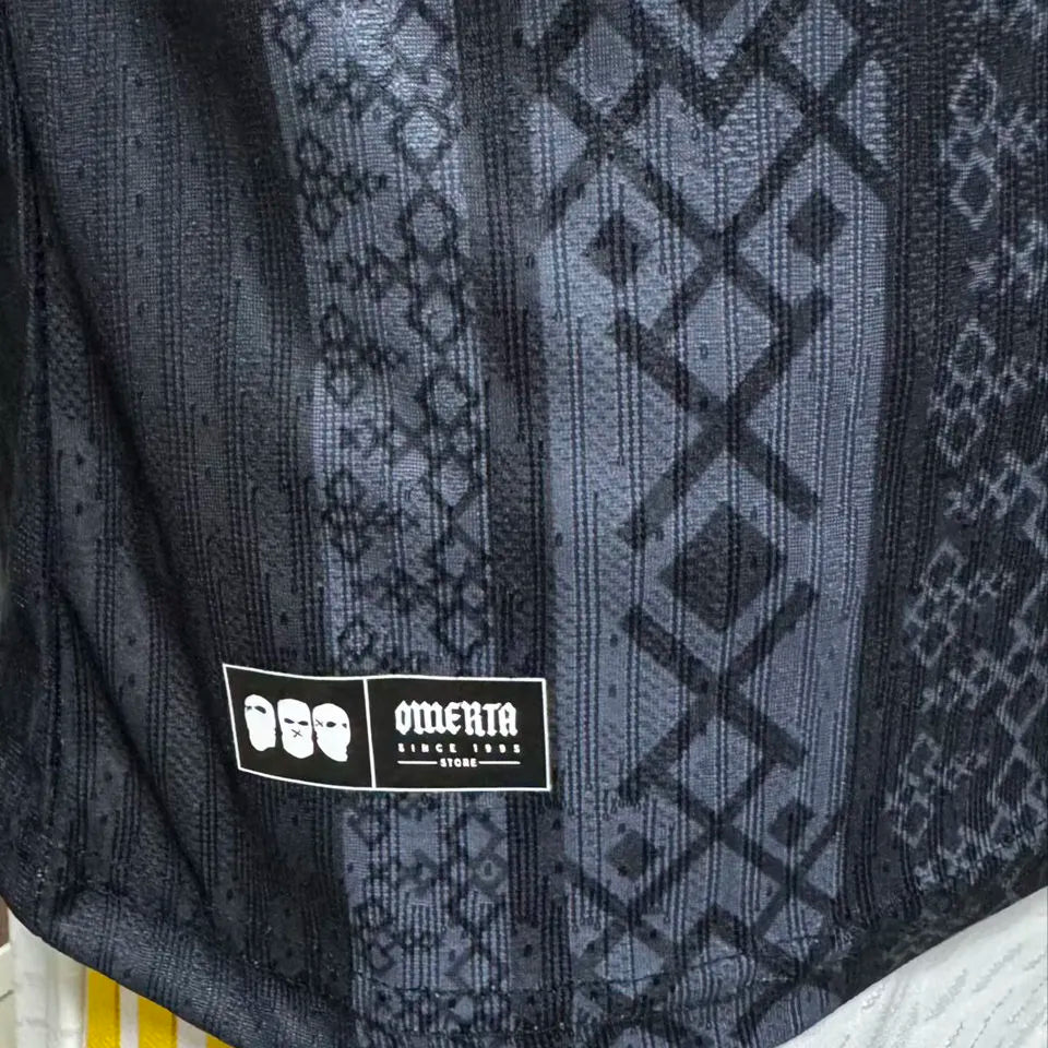 2026 Omerta Black Player Version Soccer Jersey Detail 3