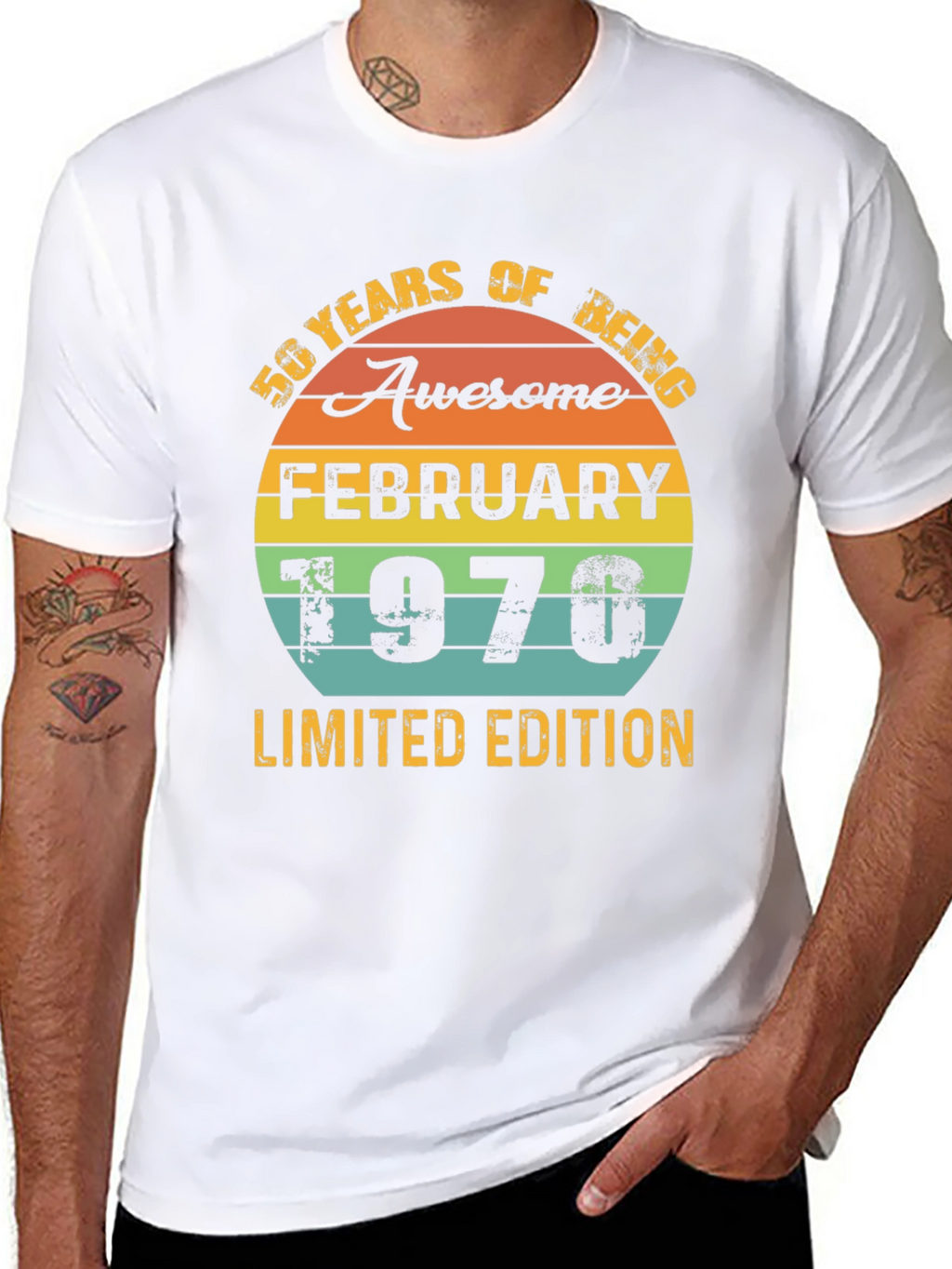 50 Years Awesome February 1970 Limited Edition T-Shirt