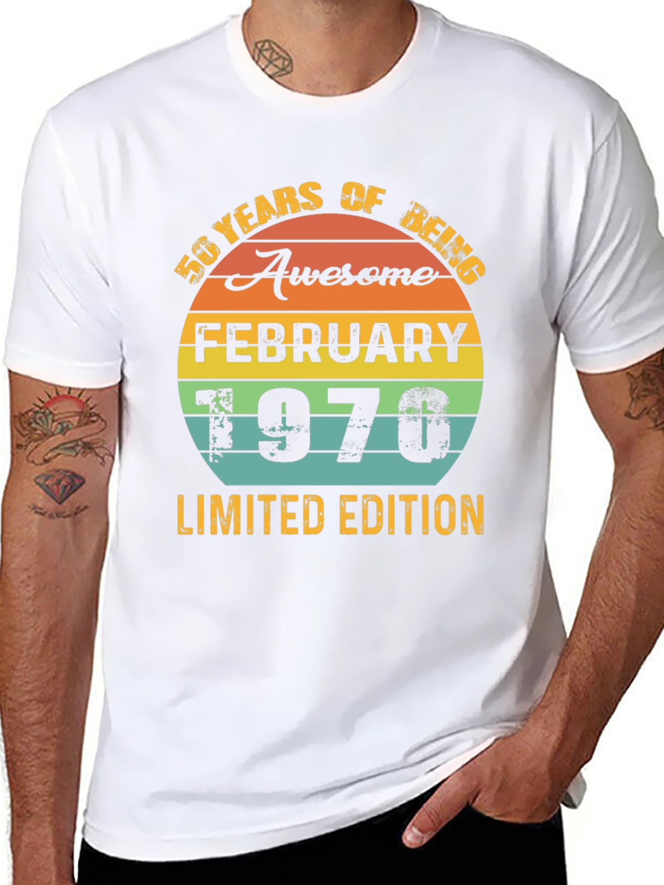 50 Years Awesome February 1970 Limited Edition T-Shirt
