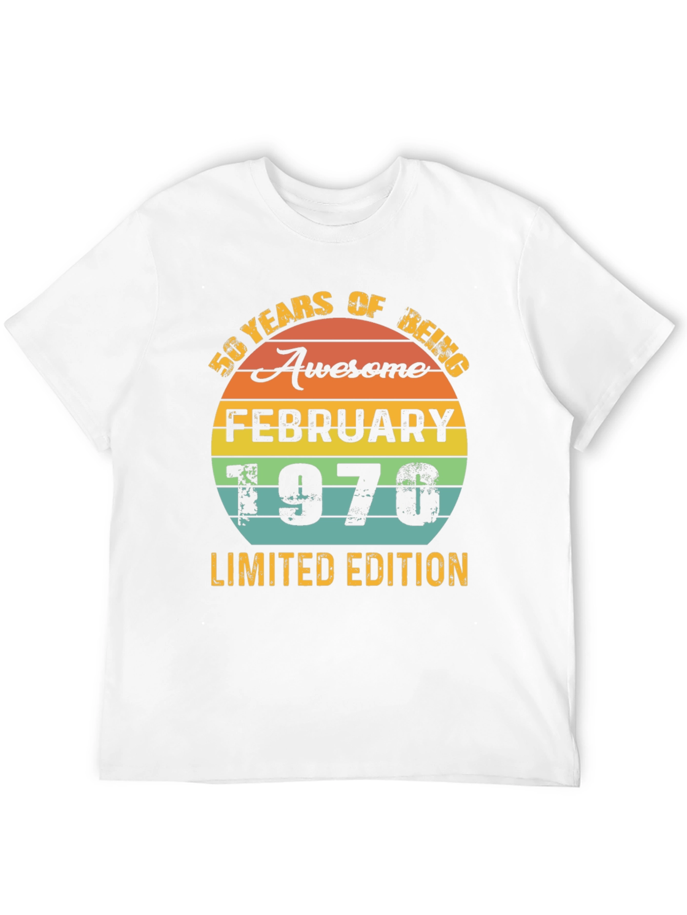 50 Years Awesome February 1970 Limited Edition T-Shirt