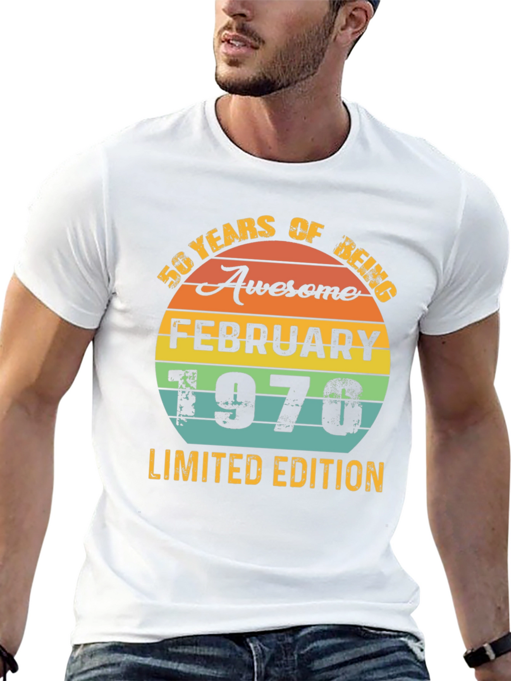 50 Years Awesome February 1970 Limited Edition T-Shirt