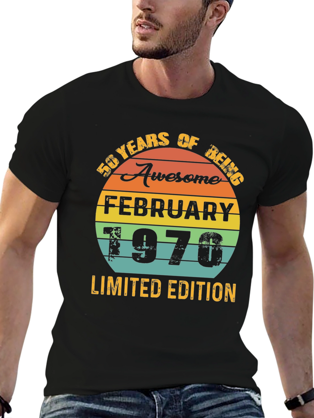 50 Years Awesome February 1970 Limited Edition T-Shirt