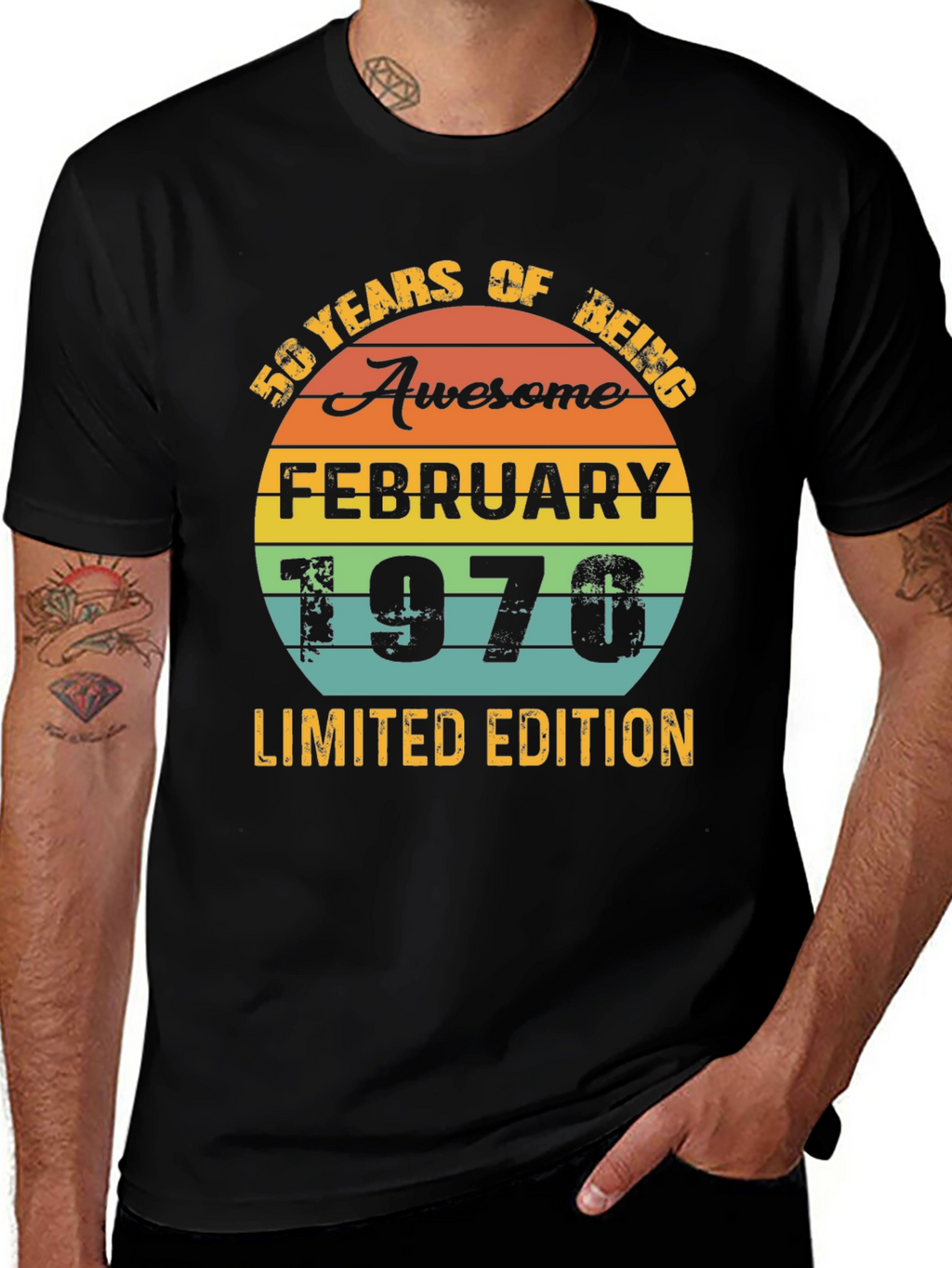 50 Years Awesome February 1970 Limited Edition T-Shirt