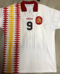 1994 Spain Away White Retro Soccer Jersey Front