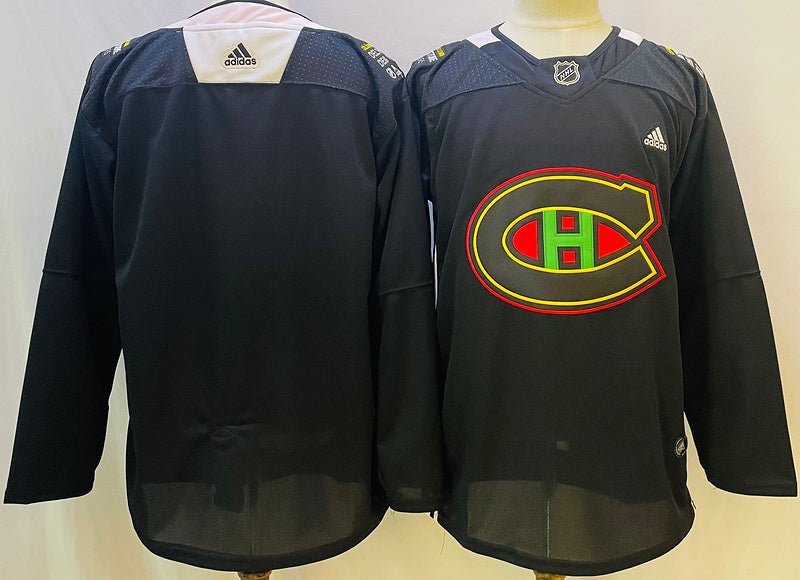 Men's Montreal Canadiens Black Blank Jerseys