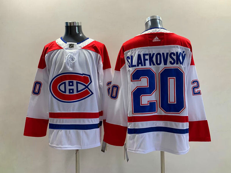 Men's Montreal Canadiens Juraj Slafkovsky #20 White Player Jerseys