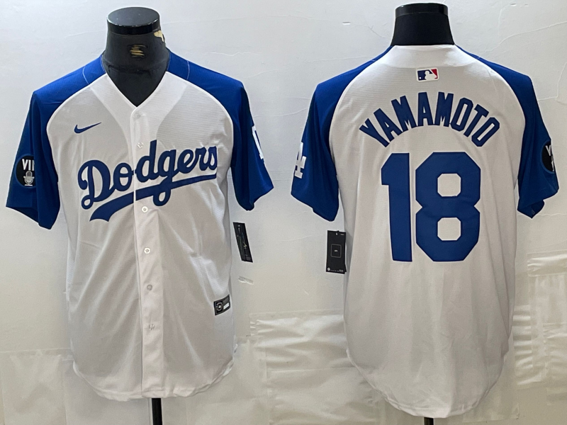 Men's Los Angeles Dodgers Yoshinobu Yamamoto #18 White Authentic Player Jerseys
