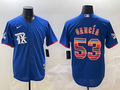 Men's Texas Rangers Adolis Garcia #53 Royal Alternate Replica Player Jerseys