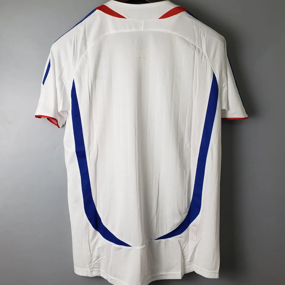 2006 France Away White Retro Soccer Jersey Detail 2