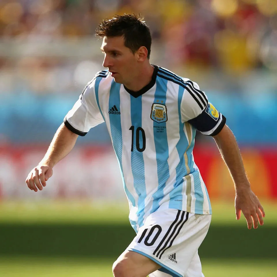 2014 Argentina Home Retro Player Version Soccer Jersey Detail 4