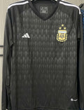 2022/23 Argentina Black Goalkeeper Fans Long Sleeve Jersey 长袖 (3 Stars 3星) Front
