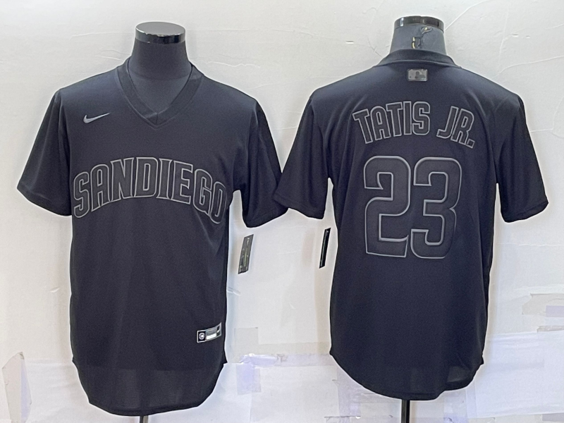 Men's San Diego Padres Fernando Tatis Jr. #23 Black Replica Player Jerseys