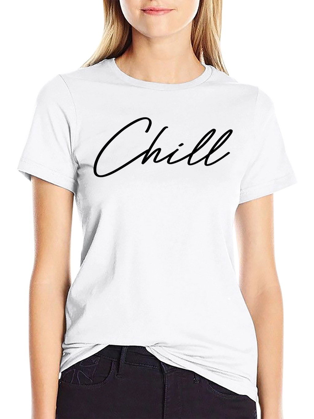 Chill Graphic Print Black T-Shirt