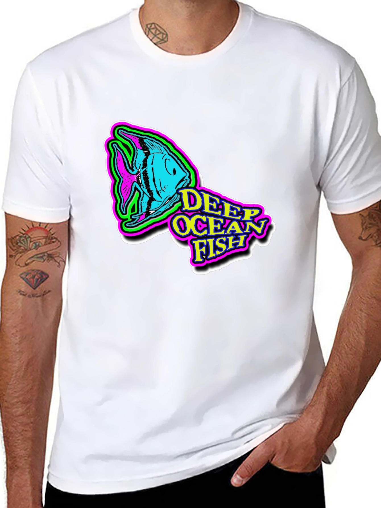 Deep Ocean Fish Graphic T-Shirt