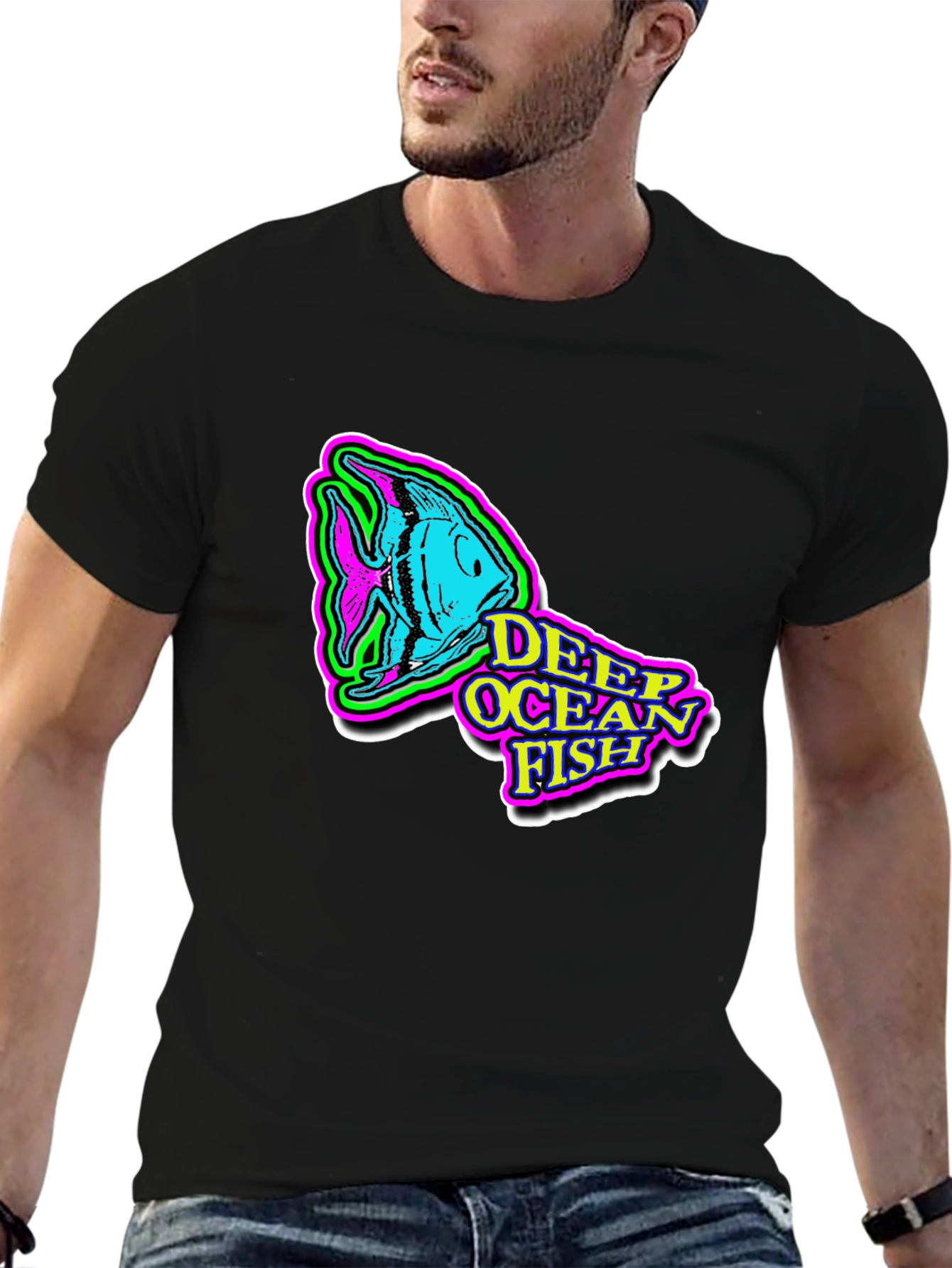 Deep Ocean Fish Graphic T-Shirt