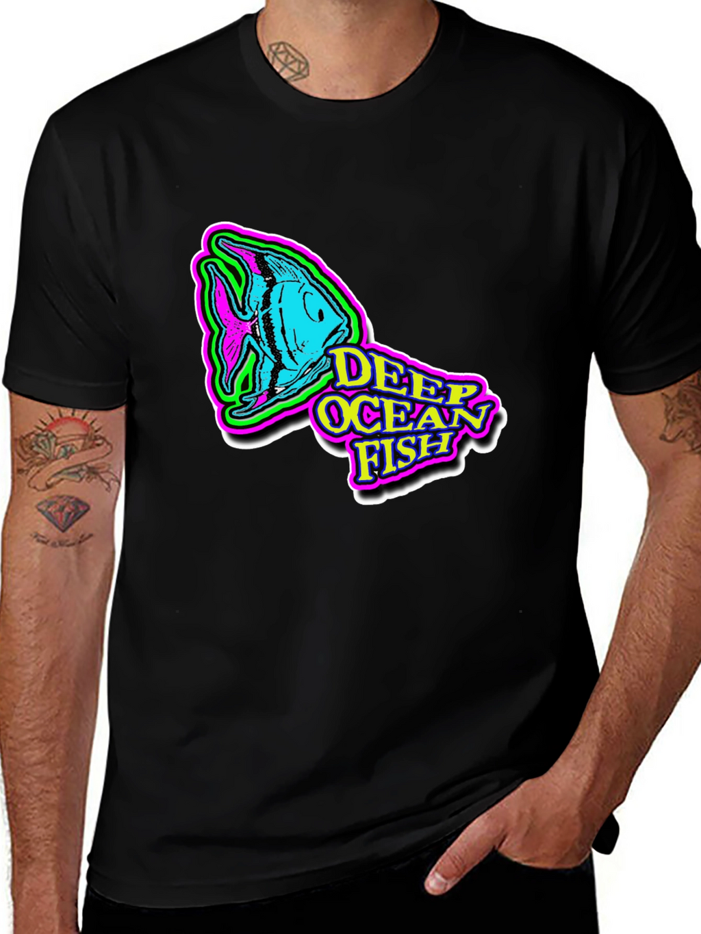 Deep Ocean Fish Graphic T-Shirt