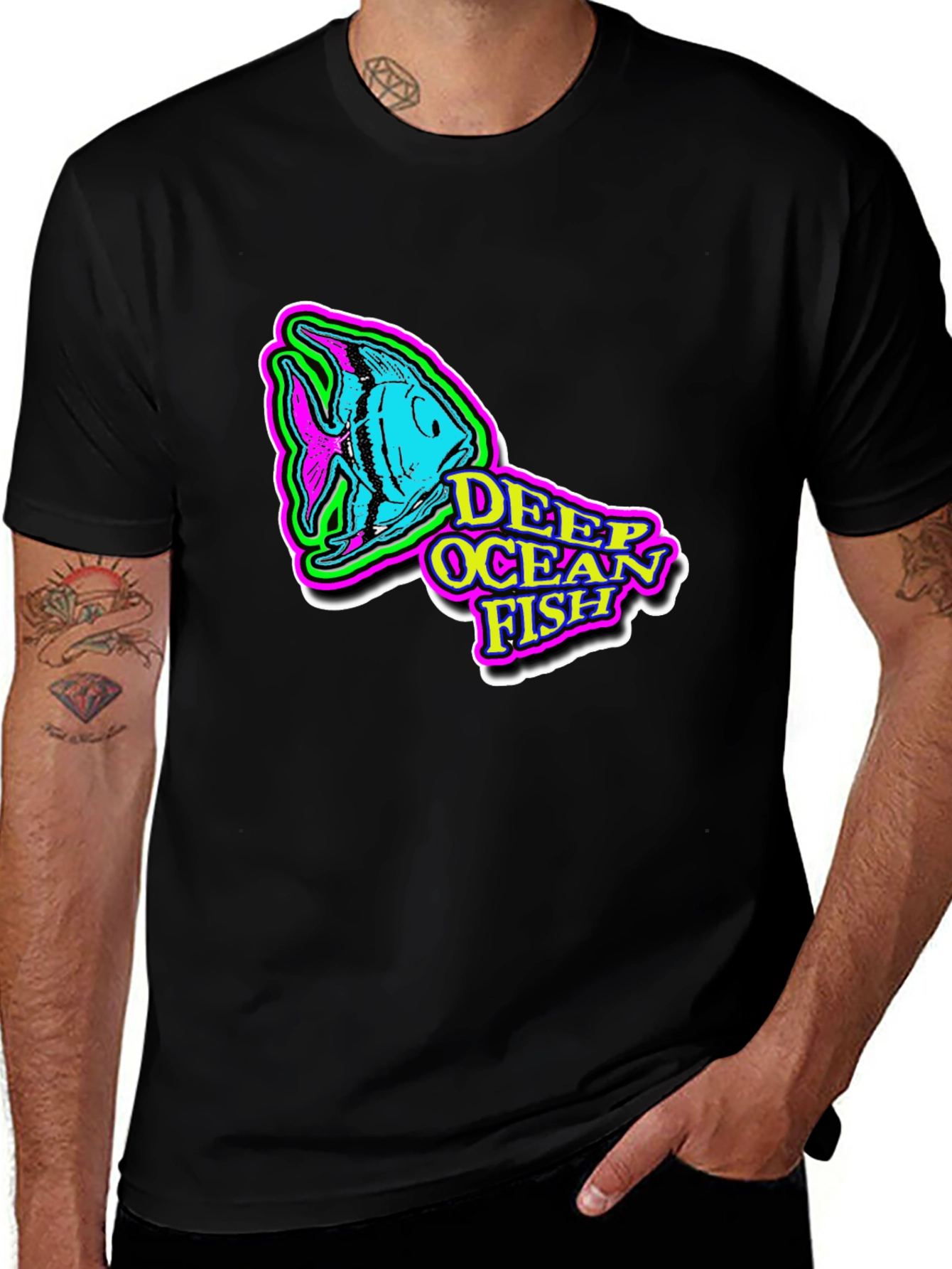 Deep Ocean Fish Graphic T-Shirt