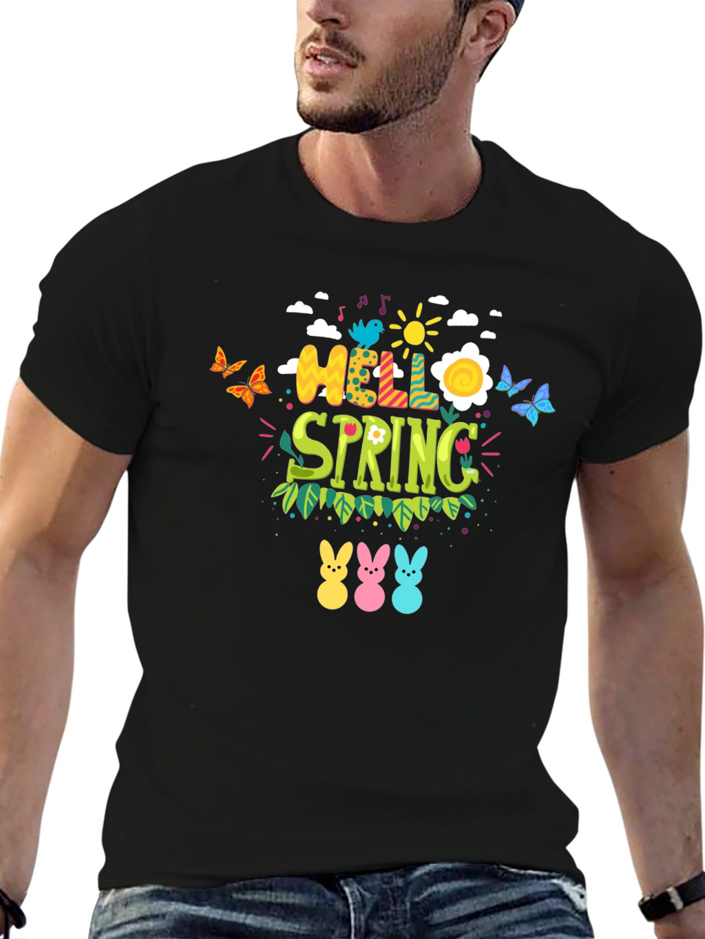 Hello Spring Easter Bunny T-Shirt