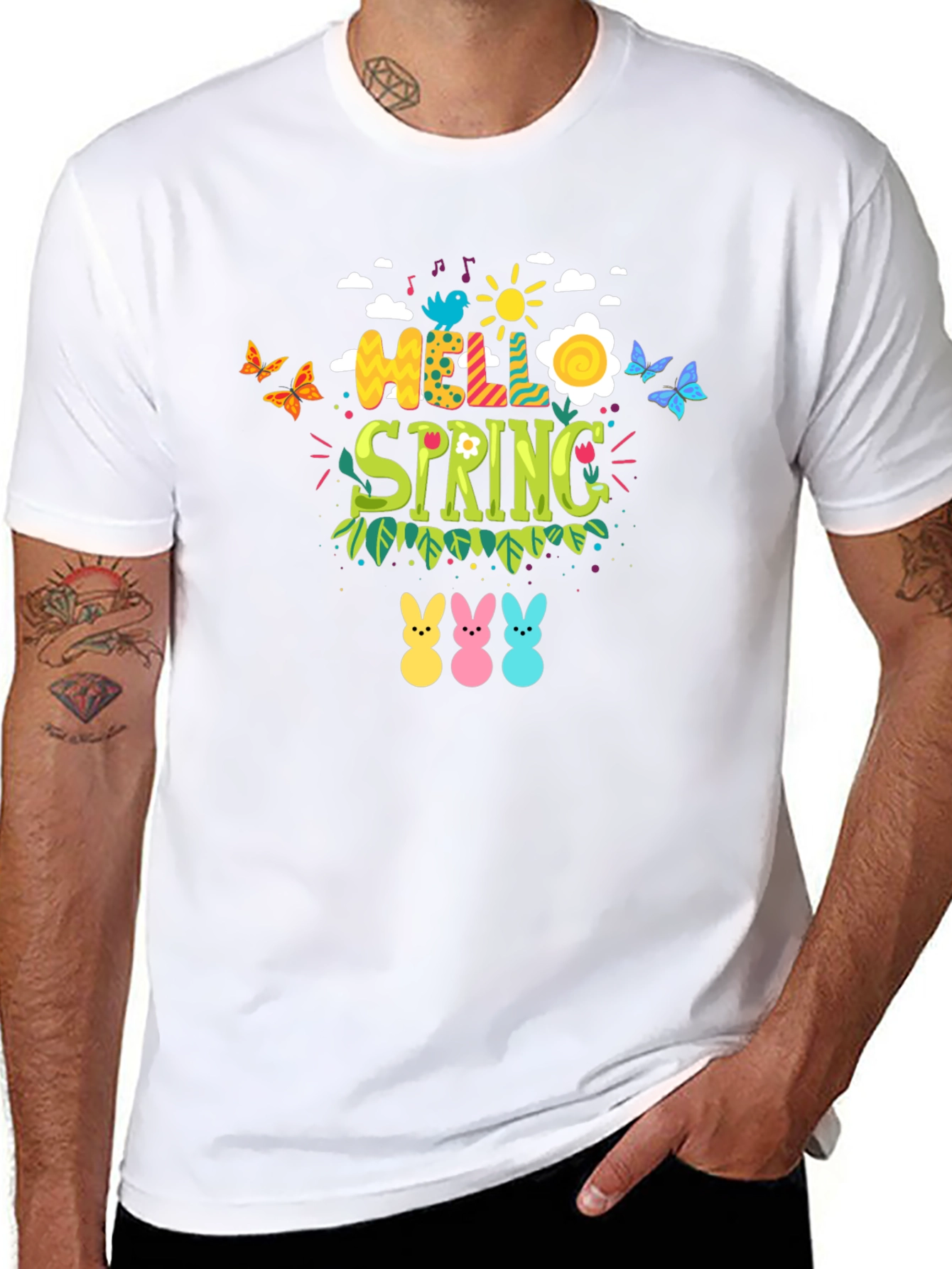 Hello Spring Easter Bunny T-Shirt
