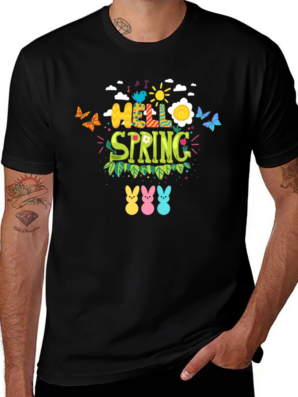 Hello Spring Easter Bunny T-Shirt