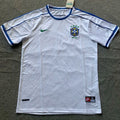 1998 Brazil White Retro Soccer Jersey Front