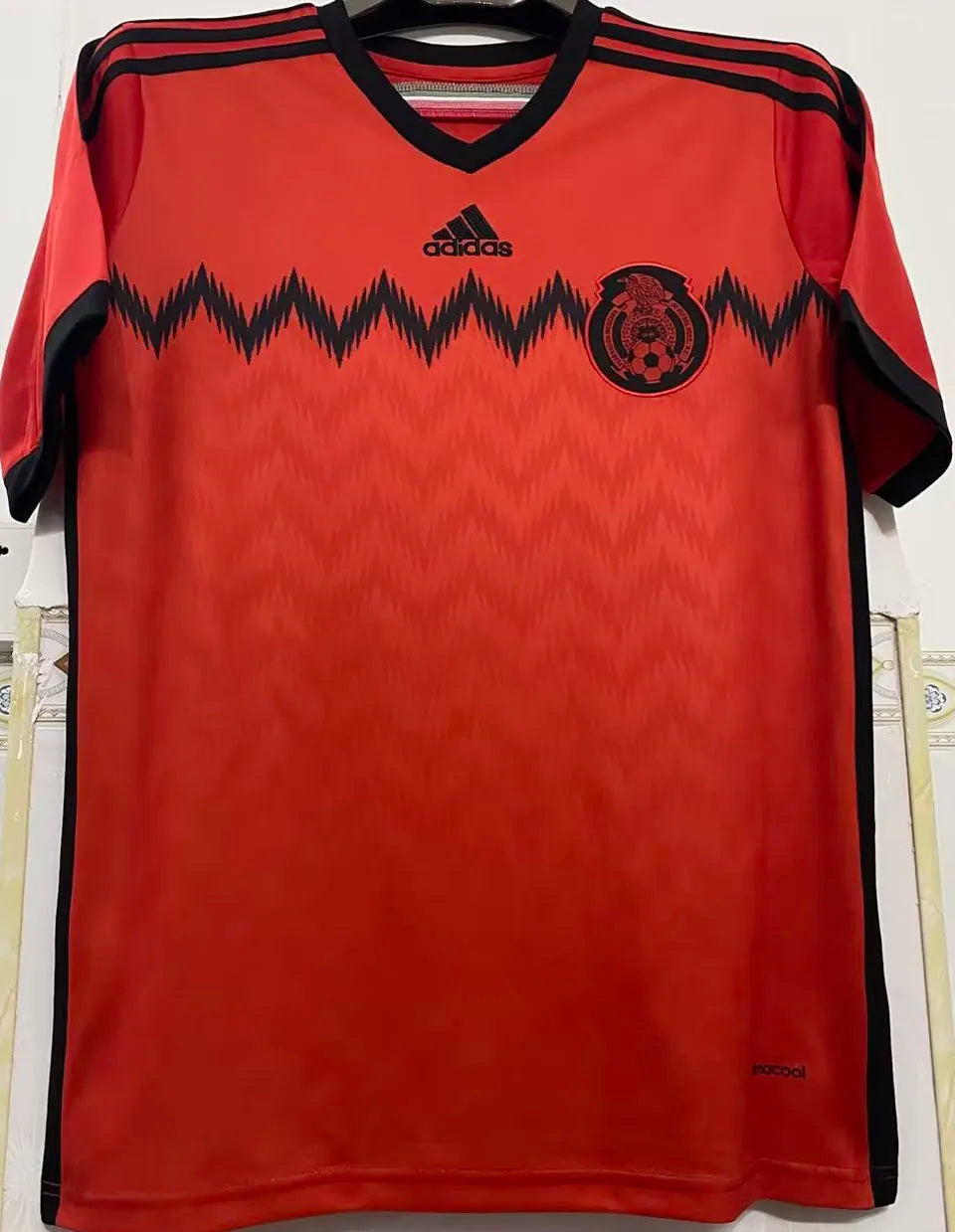 2014 Mexico Away Orange Retro Soccer Jersey Front