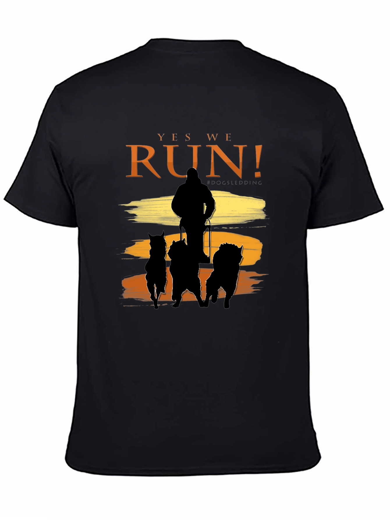 Yes We Run! Black Dog Sledding Graphic Tee