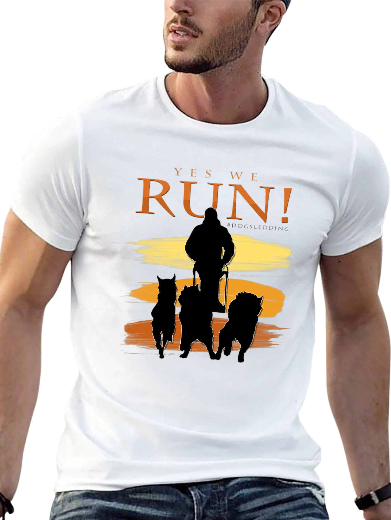 Yes We Run! Black Dog Sledding Graphic Tee