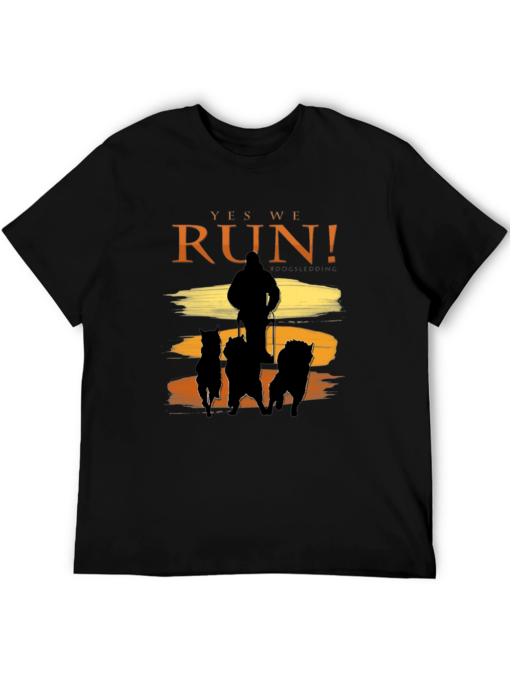 Yes We Run! Black Dog Sledding Graphic Tee