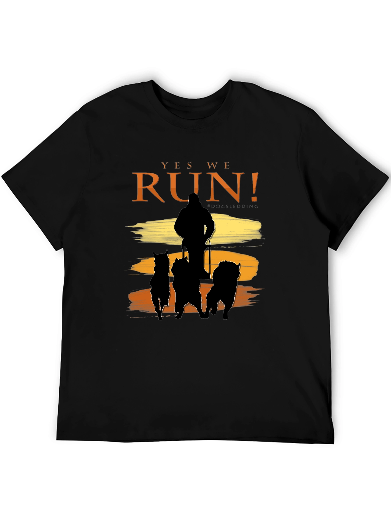 Yes We Run! Black Dog Sledding Graphic Tee