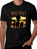 Yes We Run! Black Dog Sledding Graphic Tee