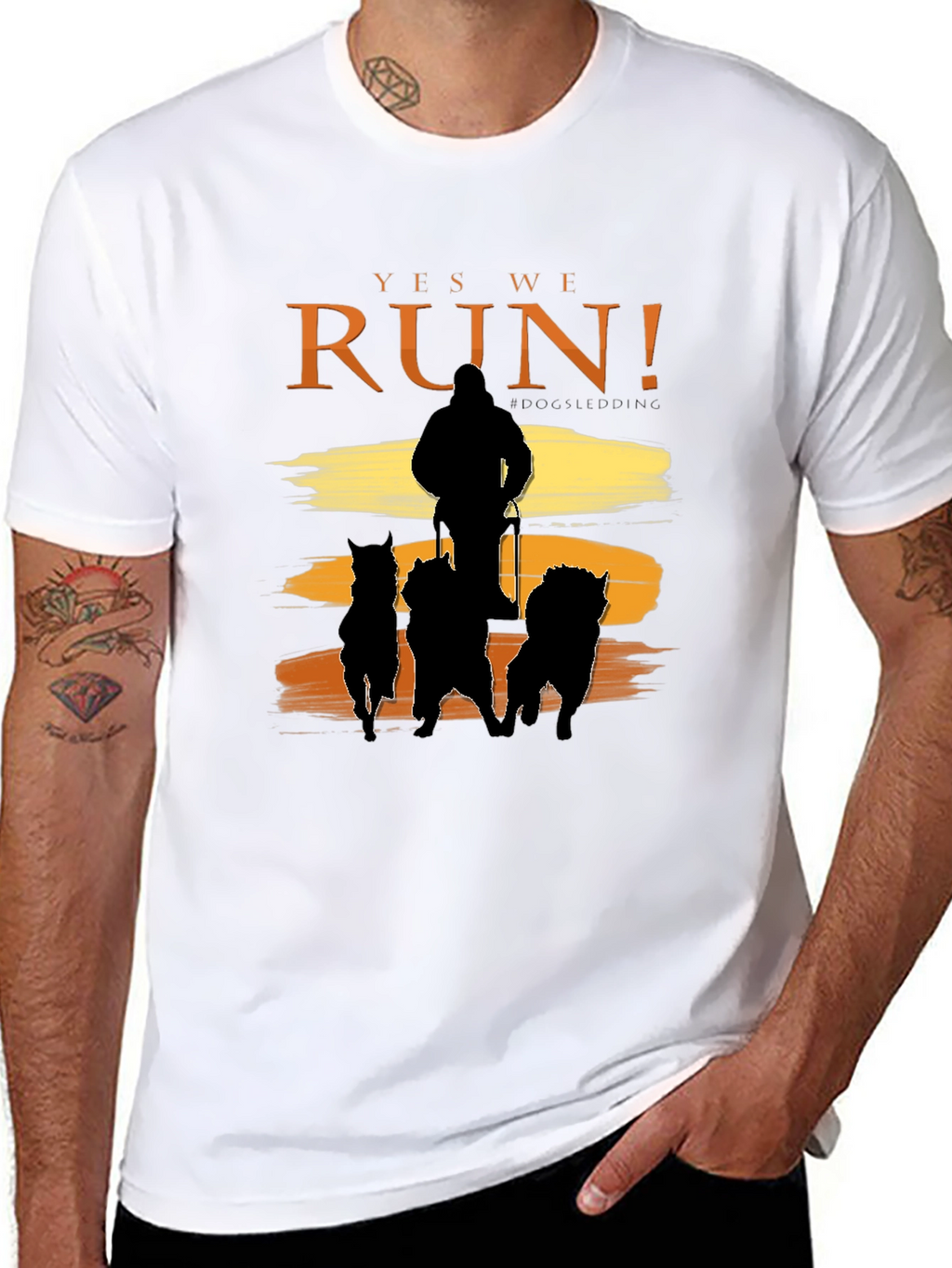 Yes We Run! Black Dog Sledding Graphic Tee