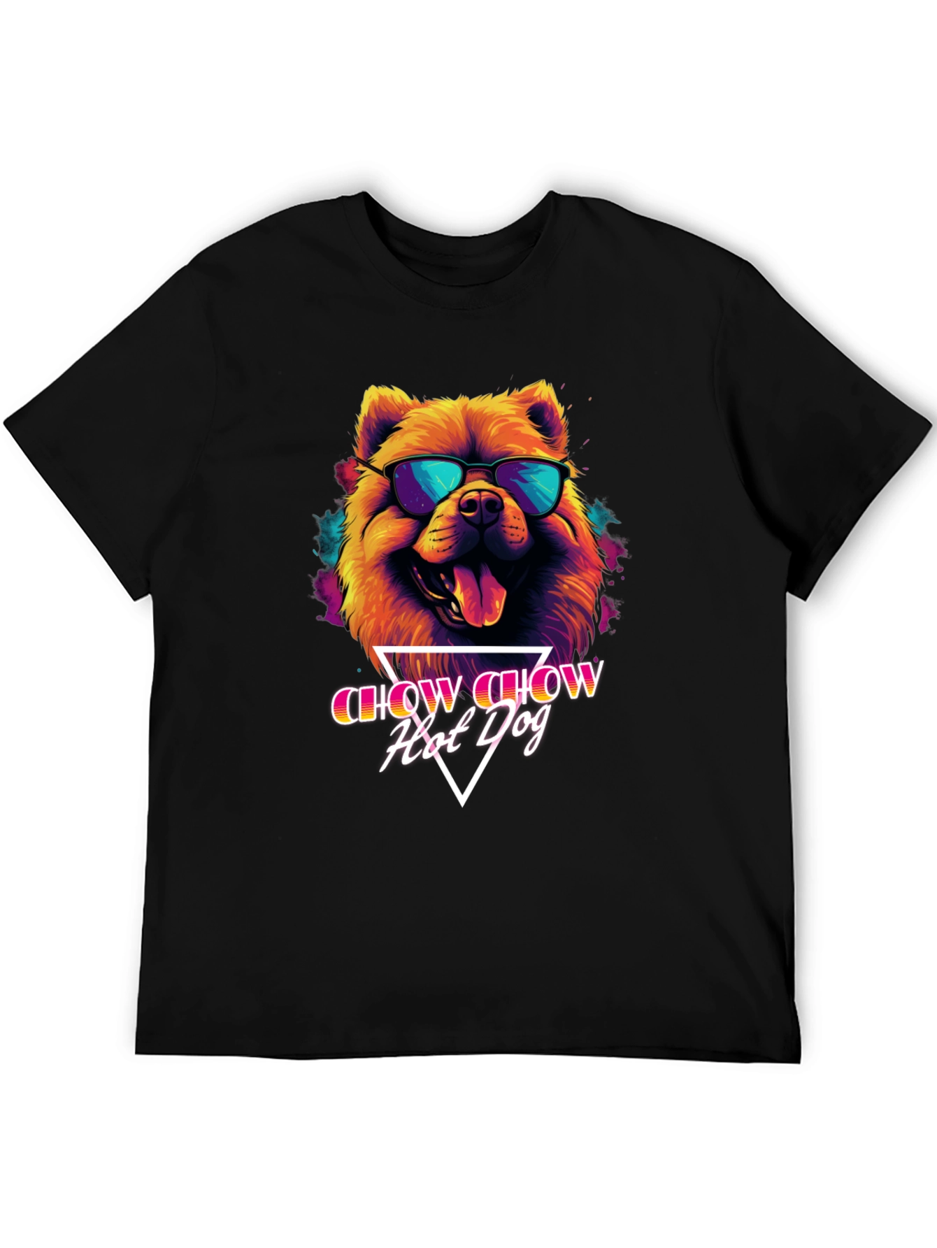 Chow Chow Hot Dog Graphic T-Shirt - Cool Dog Tee