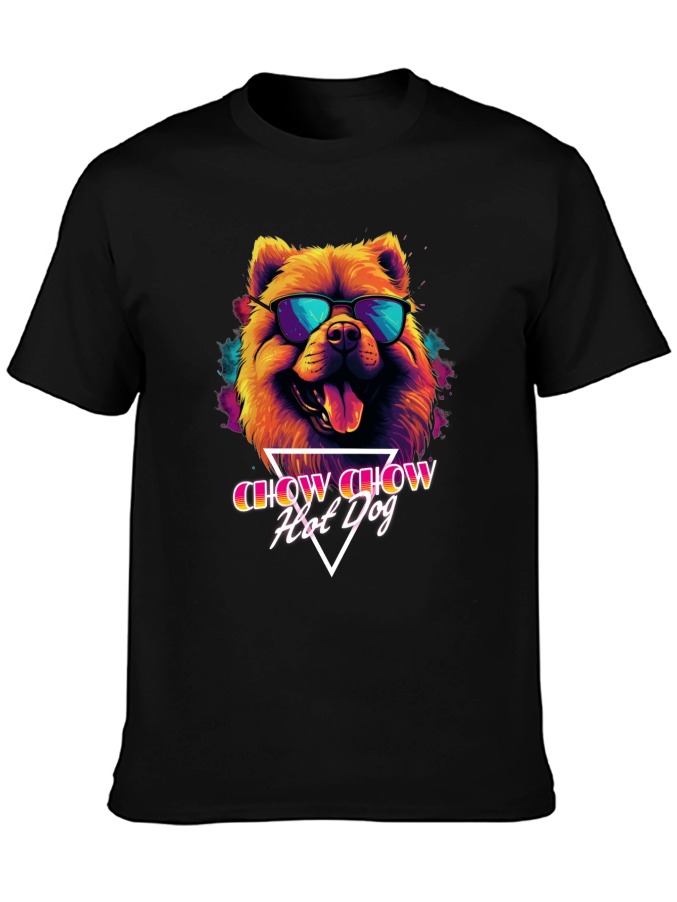 Chow Chow Hot Dog Graphic T-Shirt - Cool Dog Tee