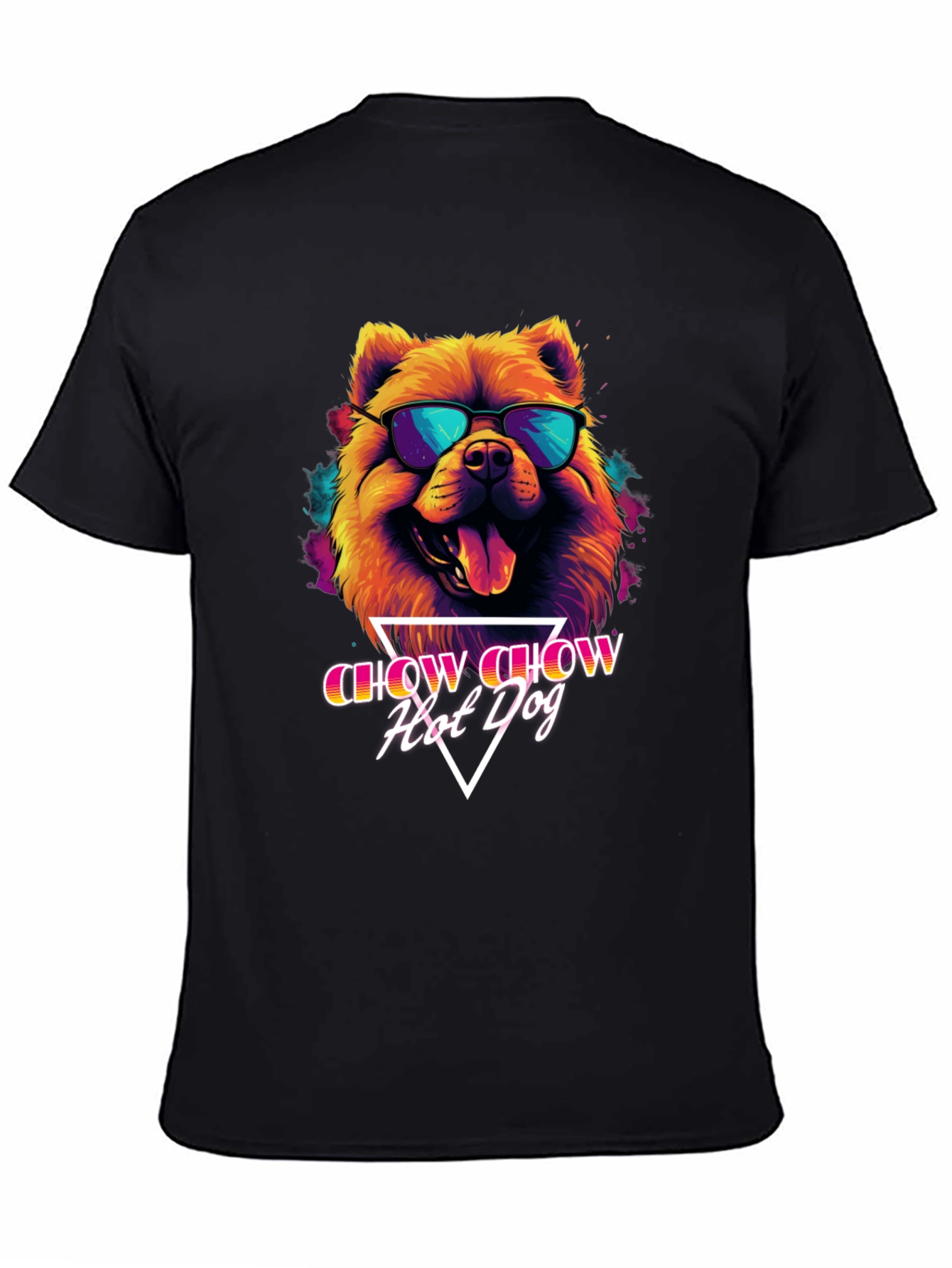 Chow Chow Hot Dog Graphic T-Shirt - Cool Dog Tee