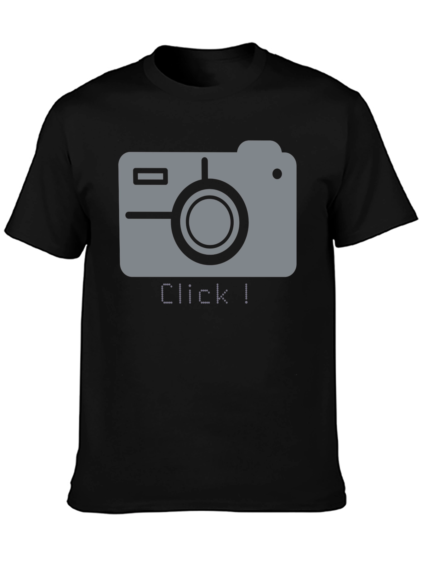 Click! Camera Graphic Black T-Shirt