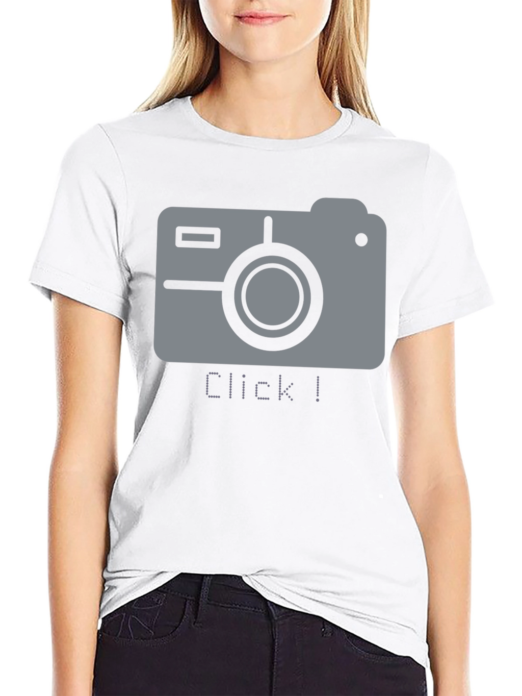 Click! Camera Graphic Black T-Shirt