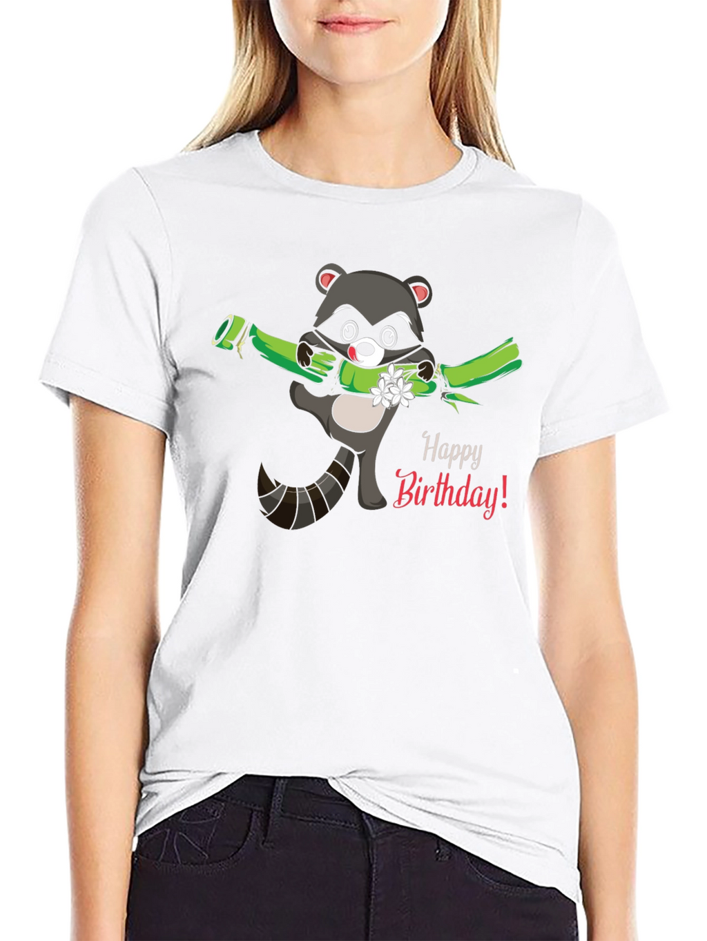 Happy Birthday Raccoon Graphic Tee