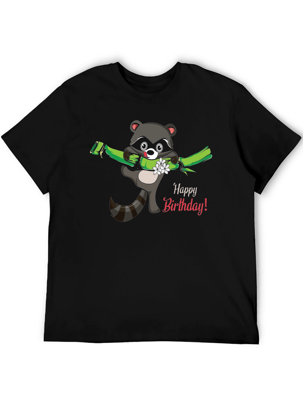 Happy Birthday Raccoon Graphic Tee