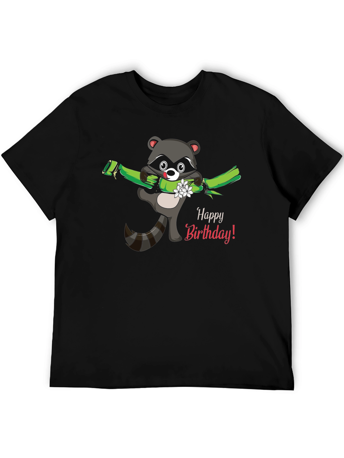 Happy Birthday Raccoon Graphic Tee