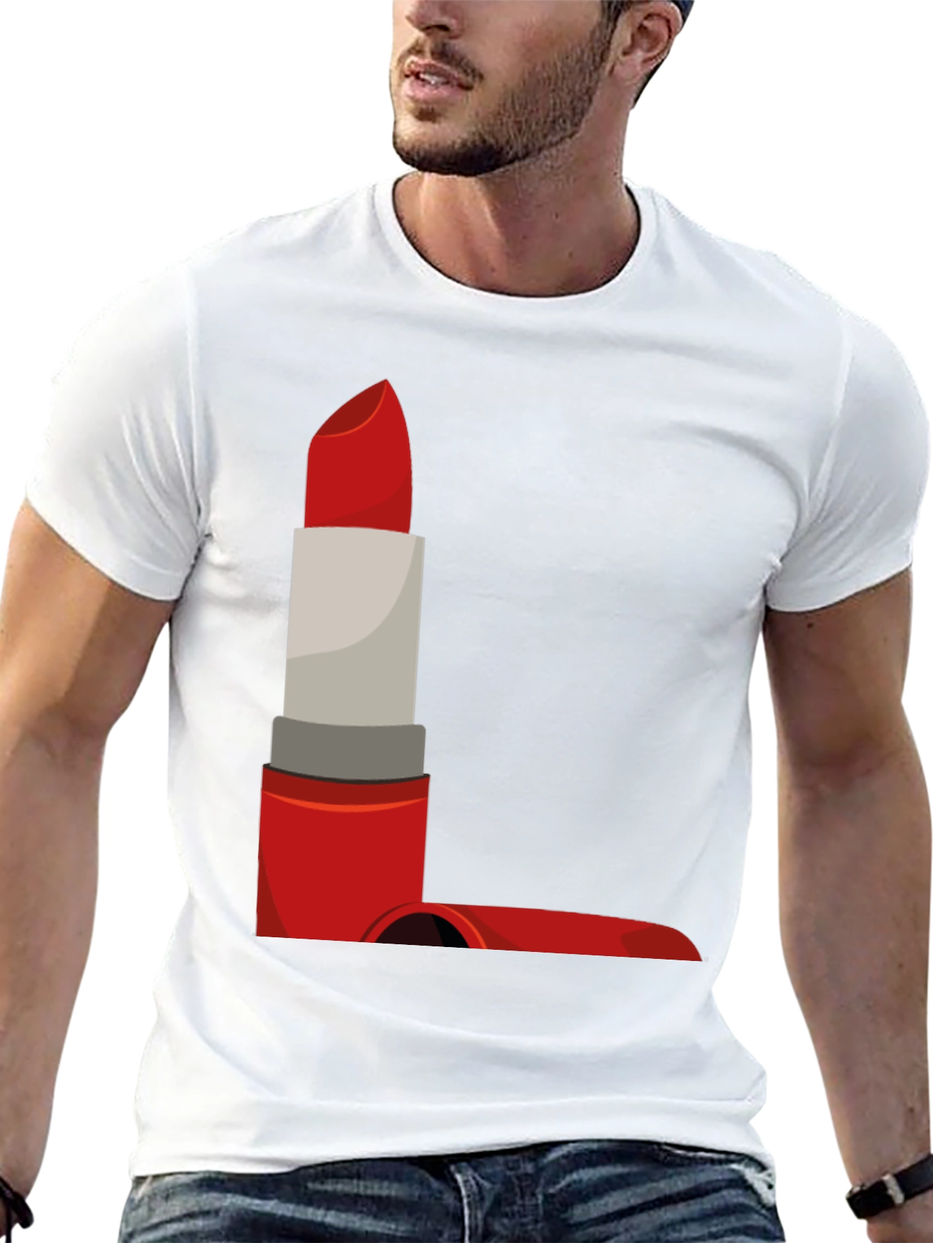 Lipstick Graphic Tee - Bold & Stylish Black T-Shirt