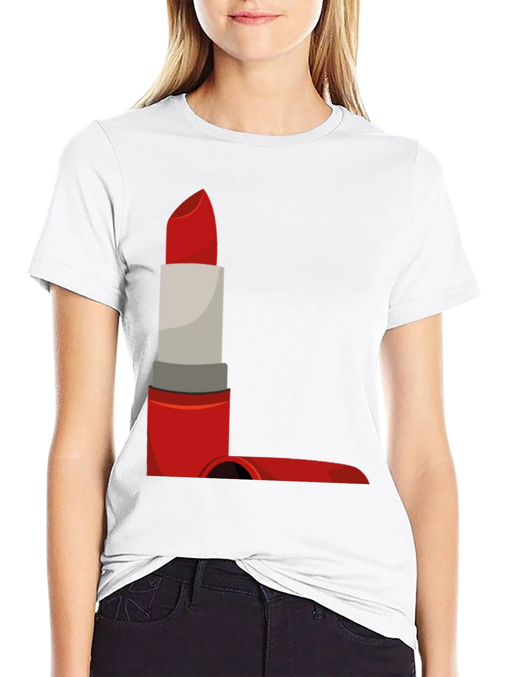 Lipstick Graphic Tee - Bold & Stylish Black T-Shirt